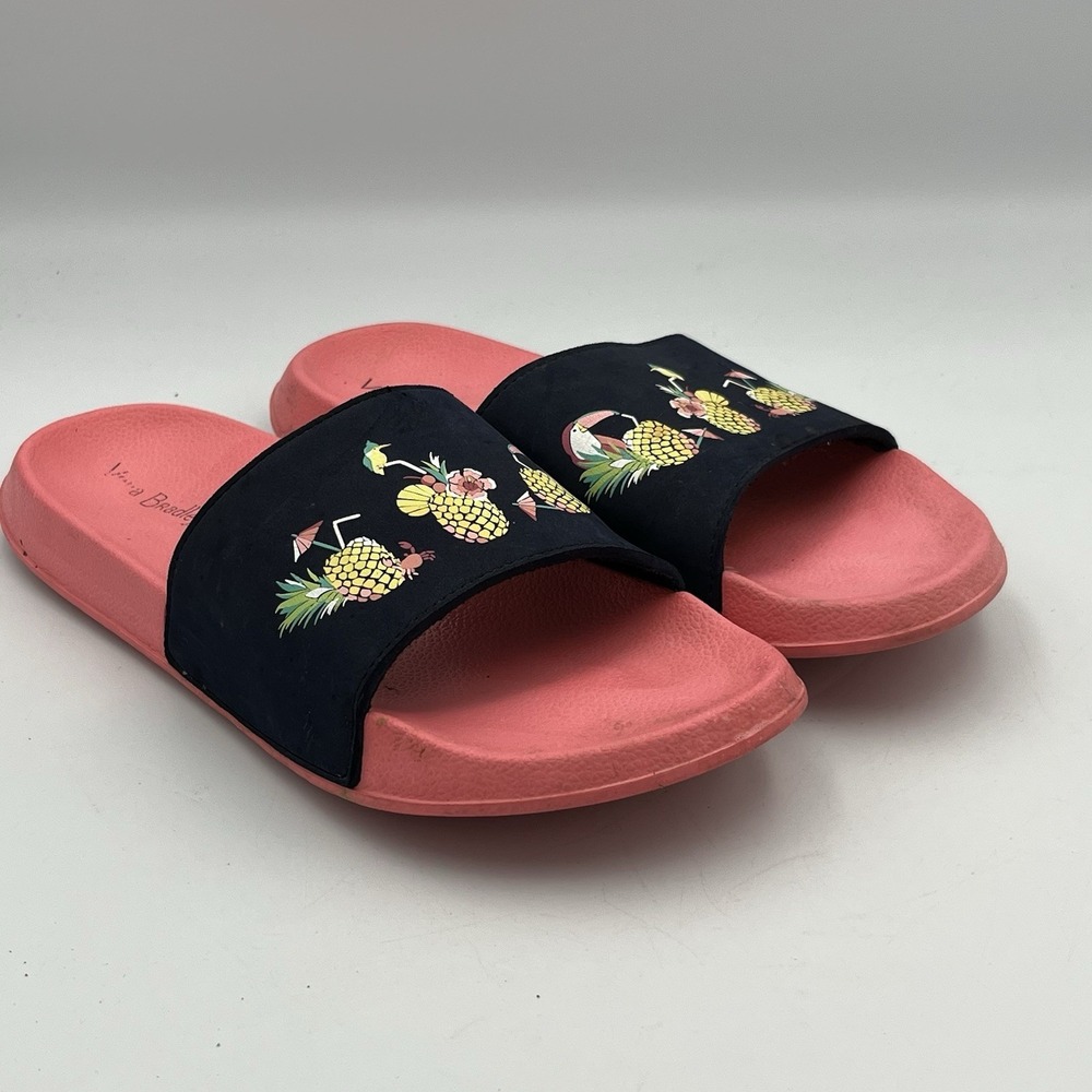 VERA BRADLEY Beach Slides/Sandals Womens Toucan Party Sz Medium 7-8